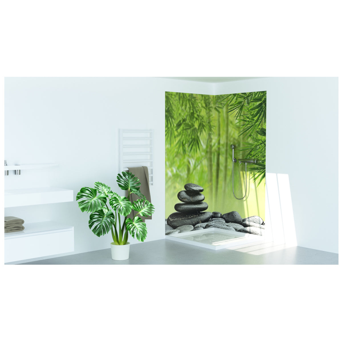 Shower rear wall set WELLNESS left/right in 2 different sizes