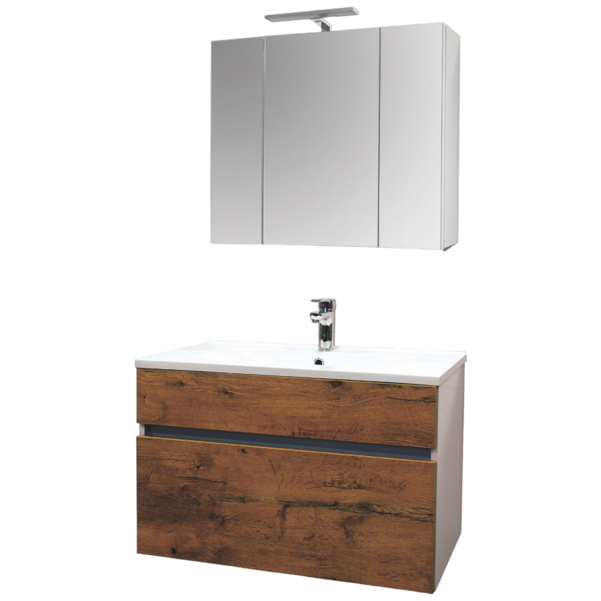 Conjunto de muebles de baño STELLA 80 roble antiguo