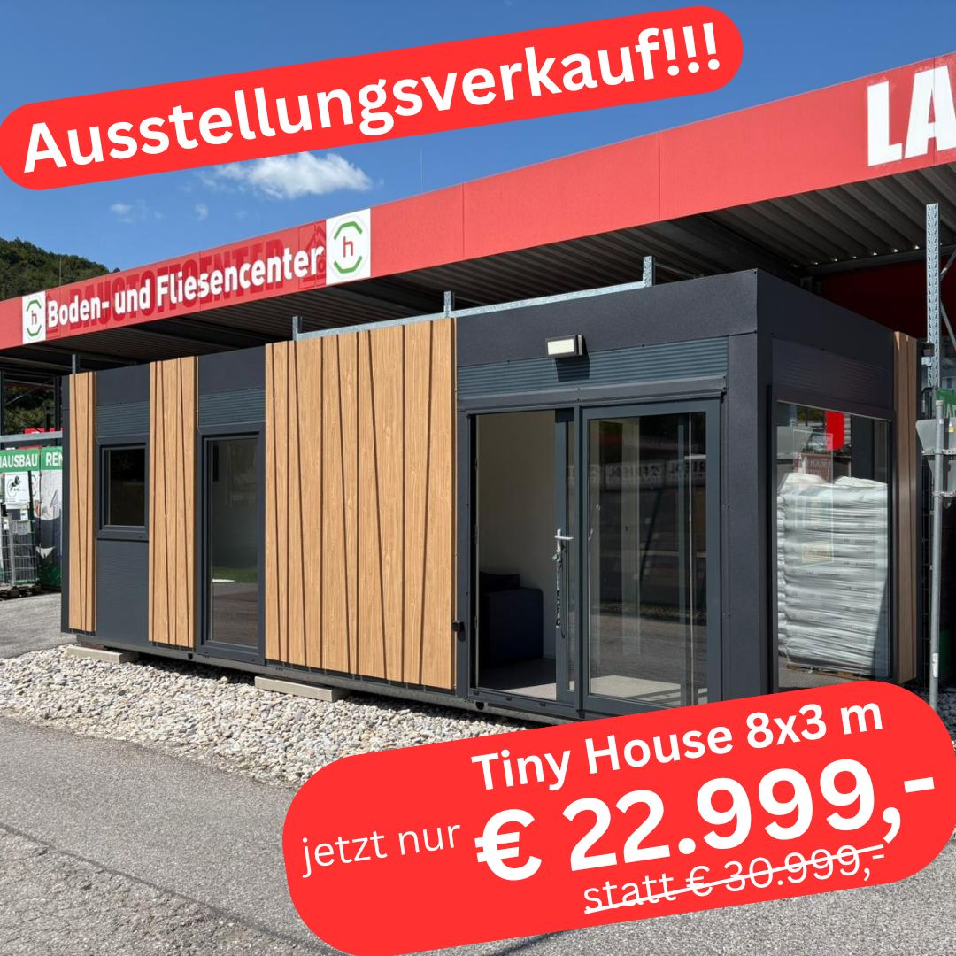 Home 36 - Tiny House Elegance Typ 3 (8x3 m) - AUSSTELLUNGSSTÜCK