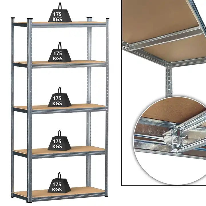 Heavy-duty zinc shelf 90x40x180 cm