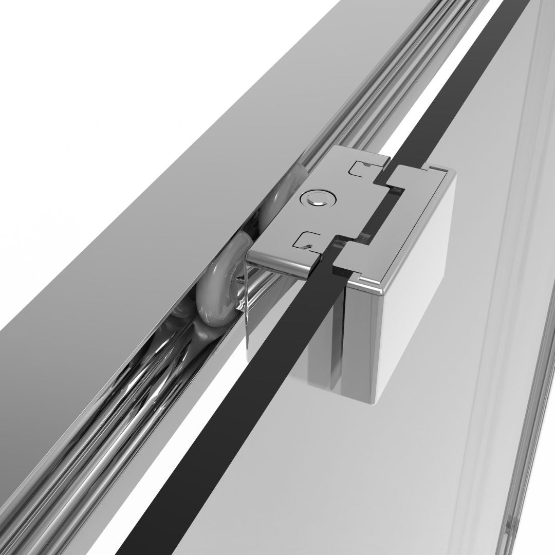 Eckdusche Schiebetür SLIMLINE schwarz Easy-Clean | 5 verschiedene Größen