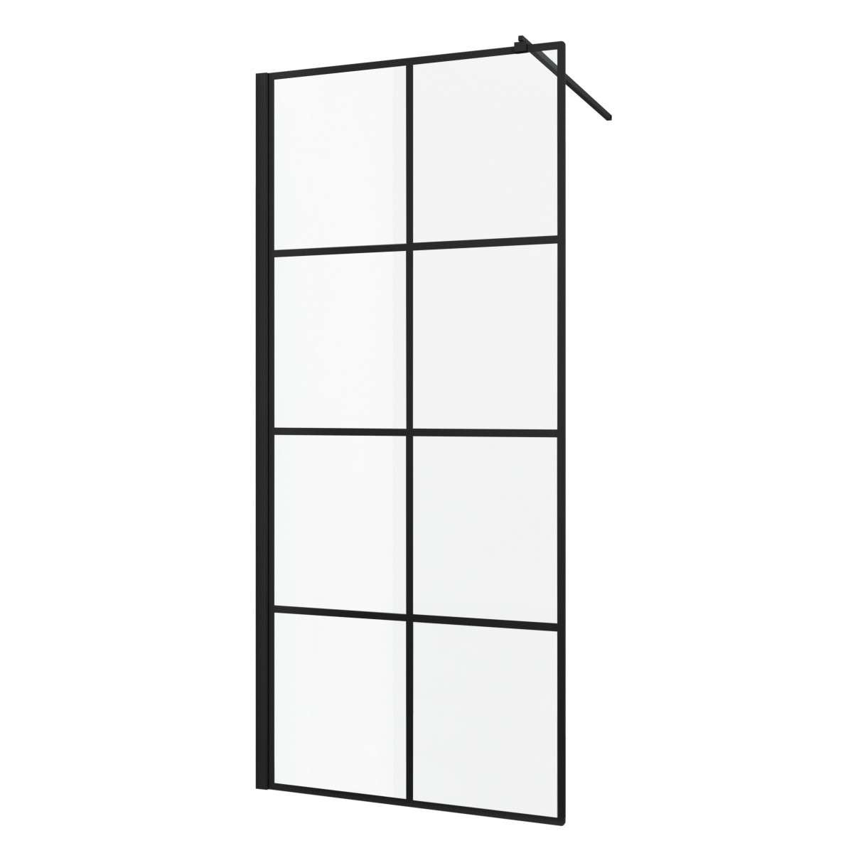Shower partition ELITE BLACK in 3 different sizes