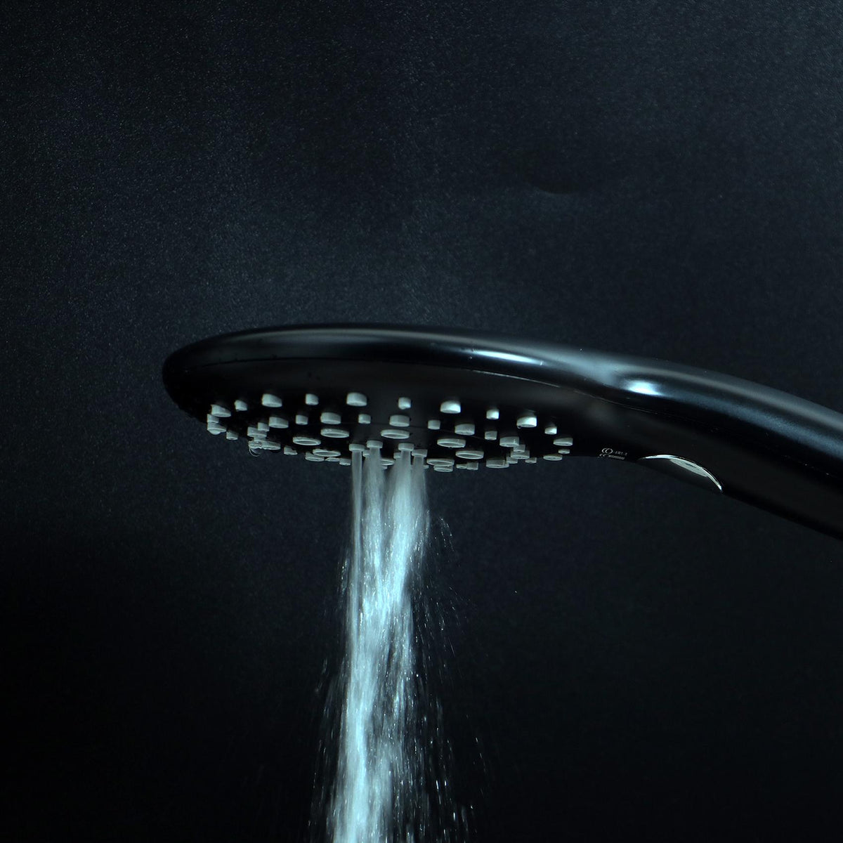 Ducha de mano en negro mate de 13 cm con 3 funciones 