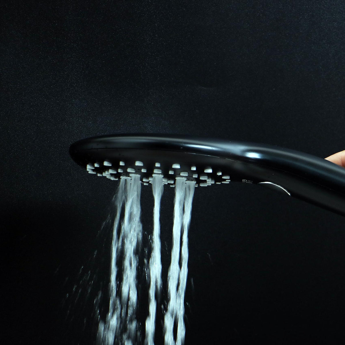 Ducha de mano en negro mate de 13 cm con 3 funciones 