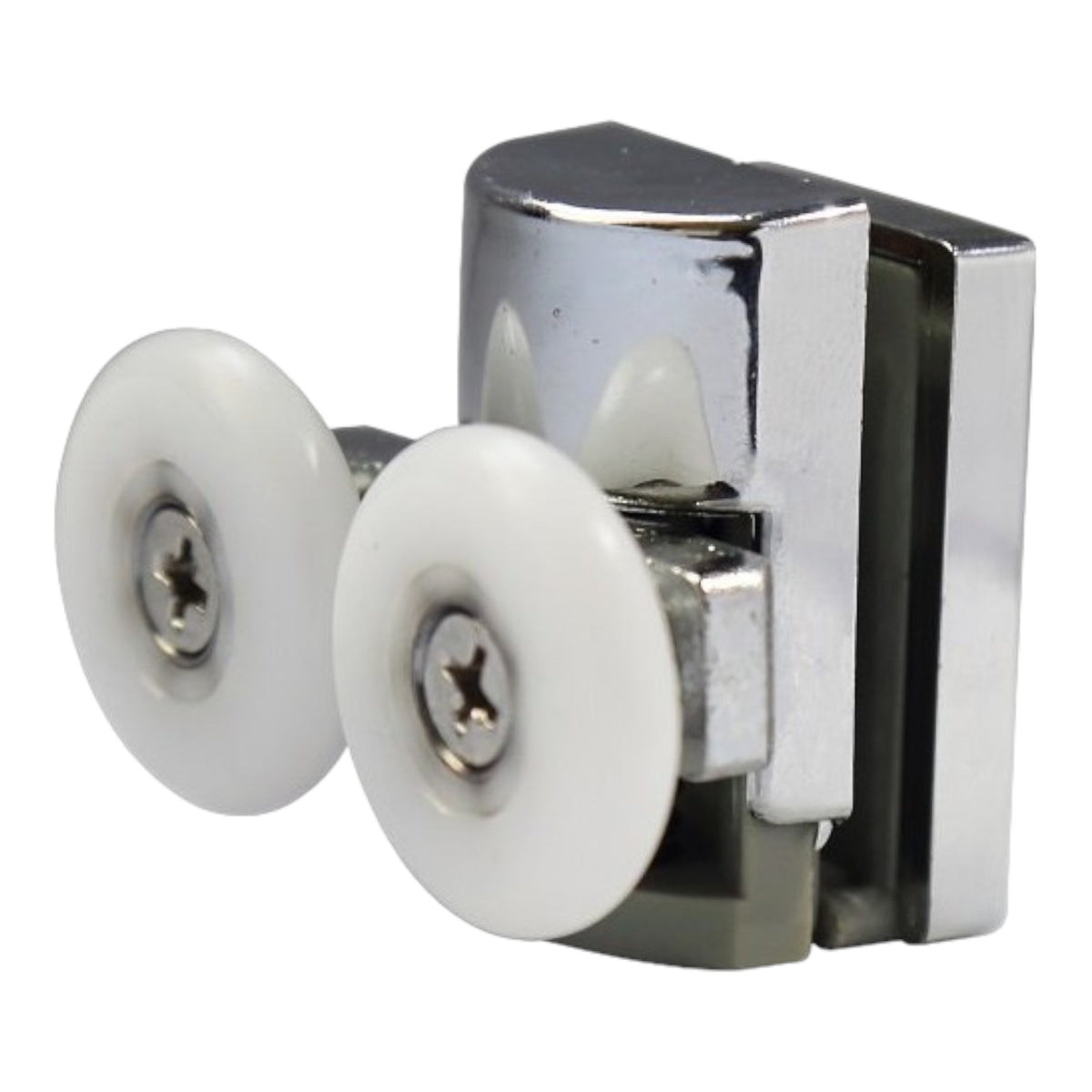 Double roller bottom 1 piece chrome/6 mm