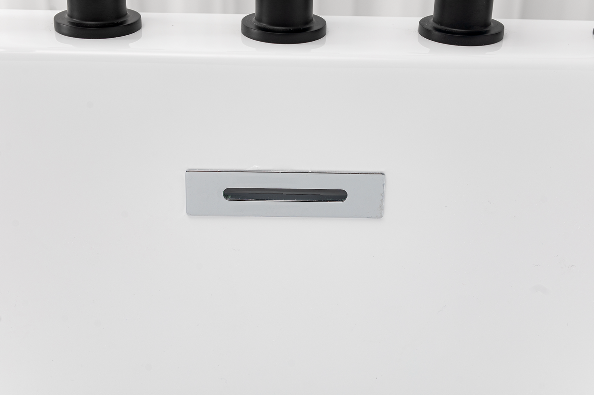 Freistehende Badewanne ARUBA schwarz matt 170x75x58 cm