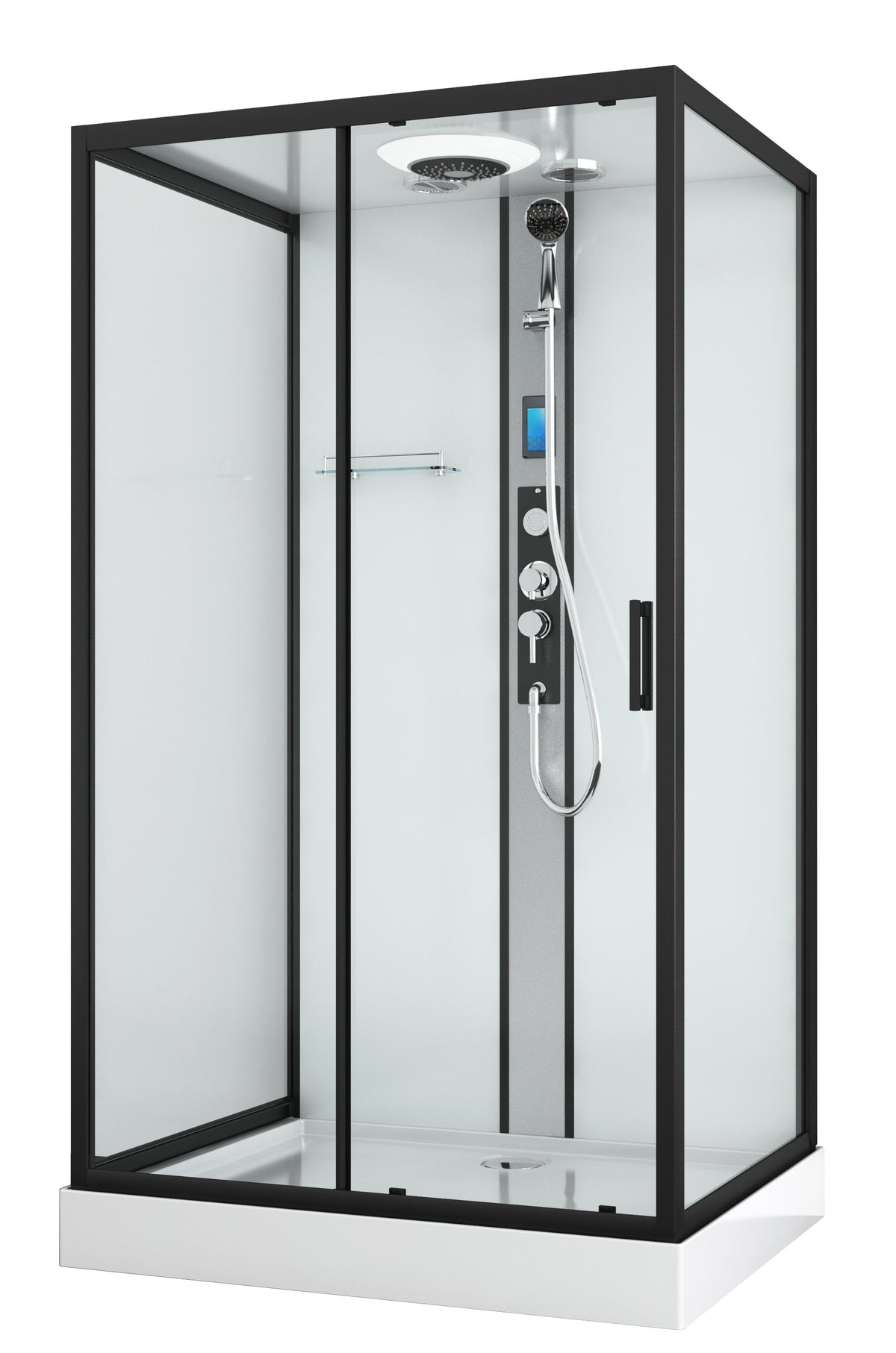 Komplettdusche BOSTON BLACK - mit Schnellmontage 90 x 120 x 215 cm