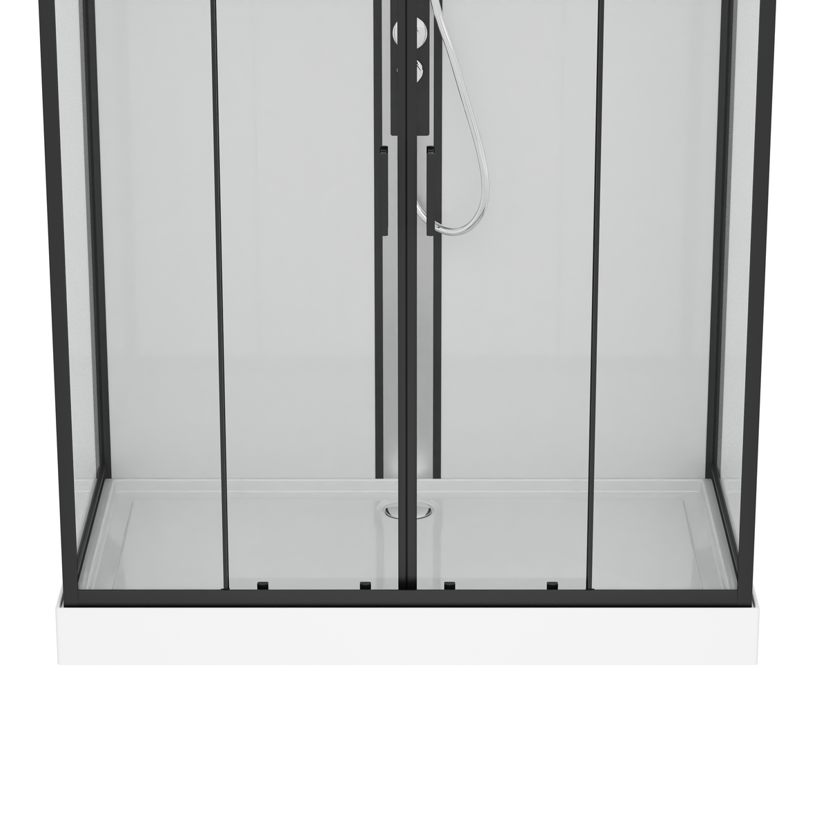 Komplettdusche NEW YORK BLACK - mit Schnellmontage 90 x 160 x 215 cm
