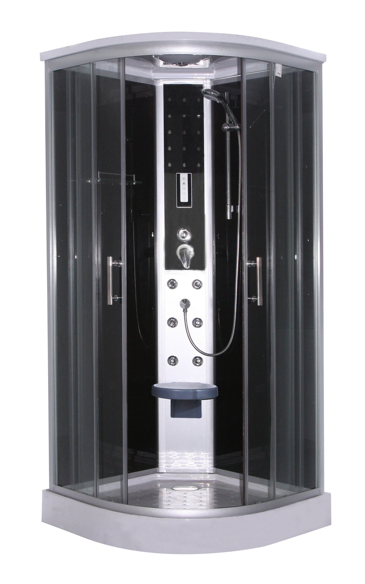 Complete shower SCALA BLACK with quick assembly 90x90x215 cm