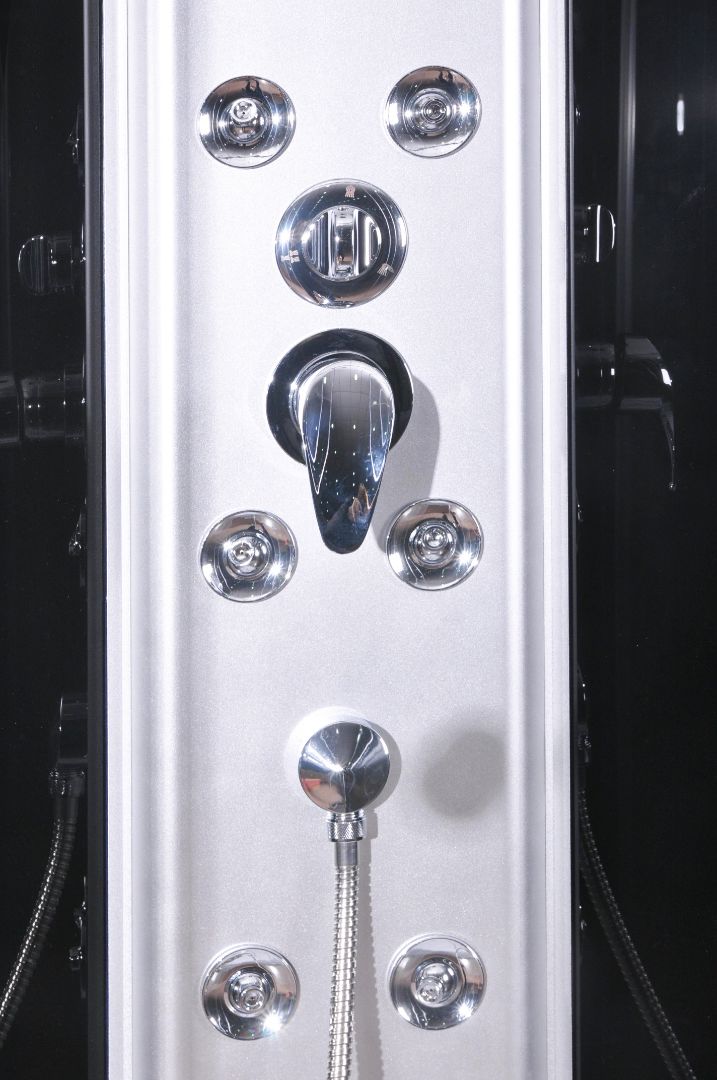 Complete Shower Cabin PUNTO BLACK with Quick Assembly 90x90x215 cm