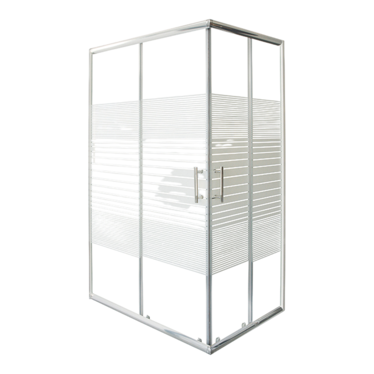 Corner Shower P80 with Striped Design | 2 Different Sizes
