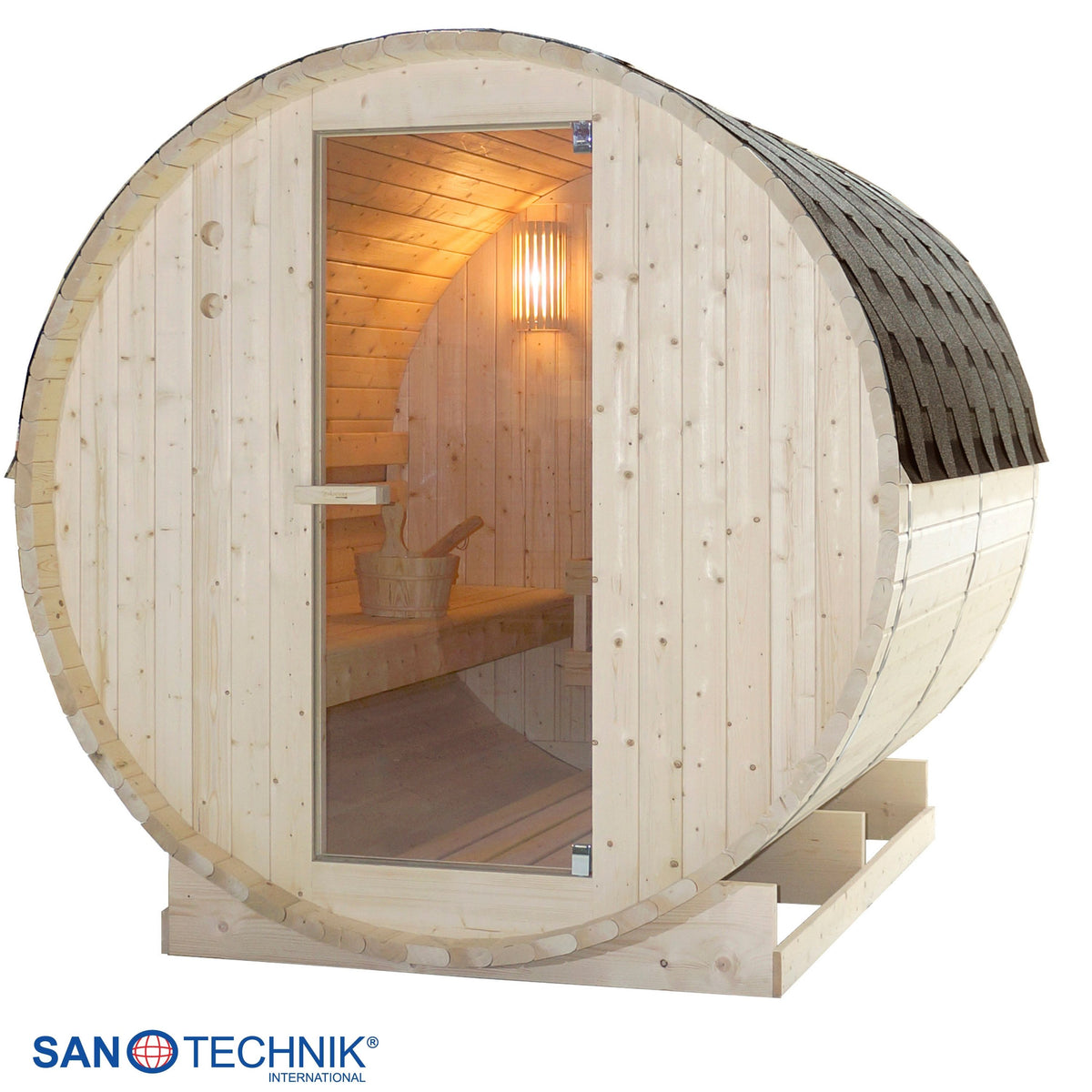 Outdoor Fasssauna TROMSÖ XL für 6 Personen