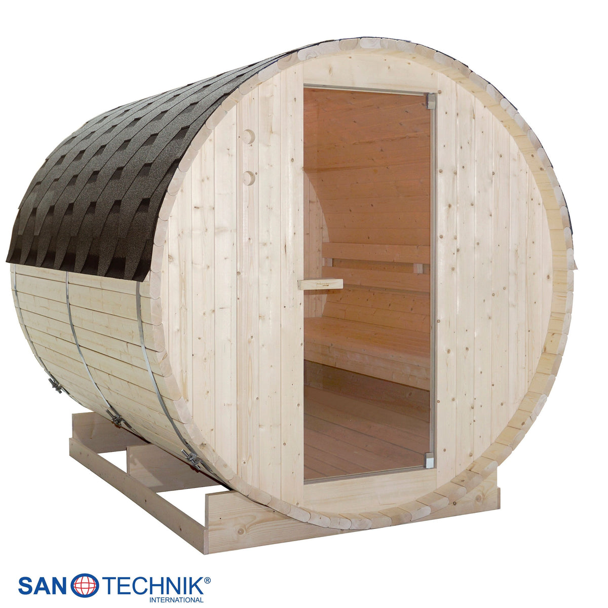 Outdoor barrel sauna TROMSÖ XL for 6 people