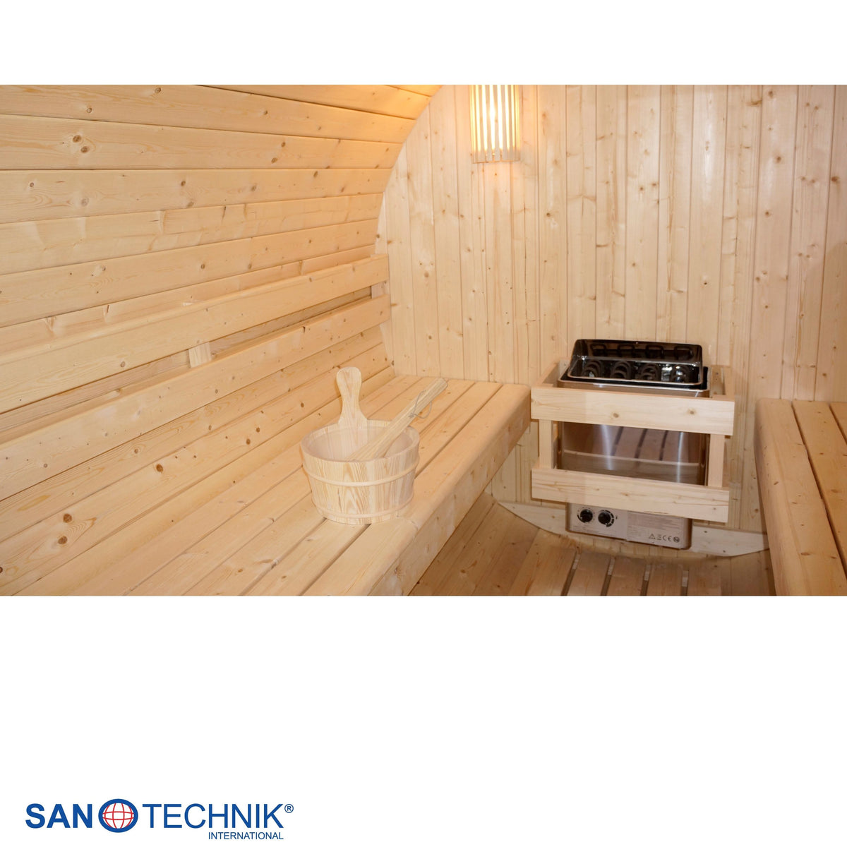 Outdoor barrel sauna TROMSÖ XL for 6 people