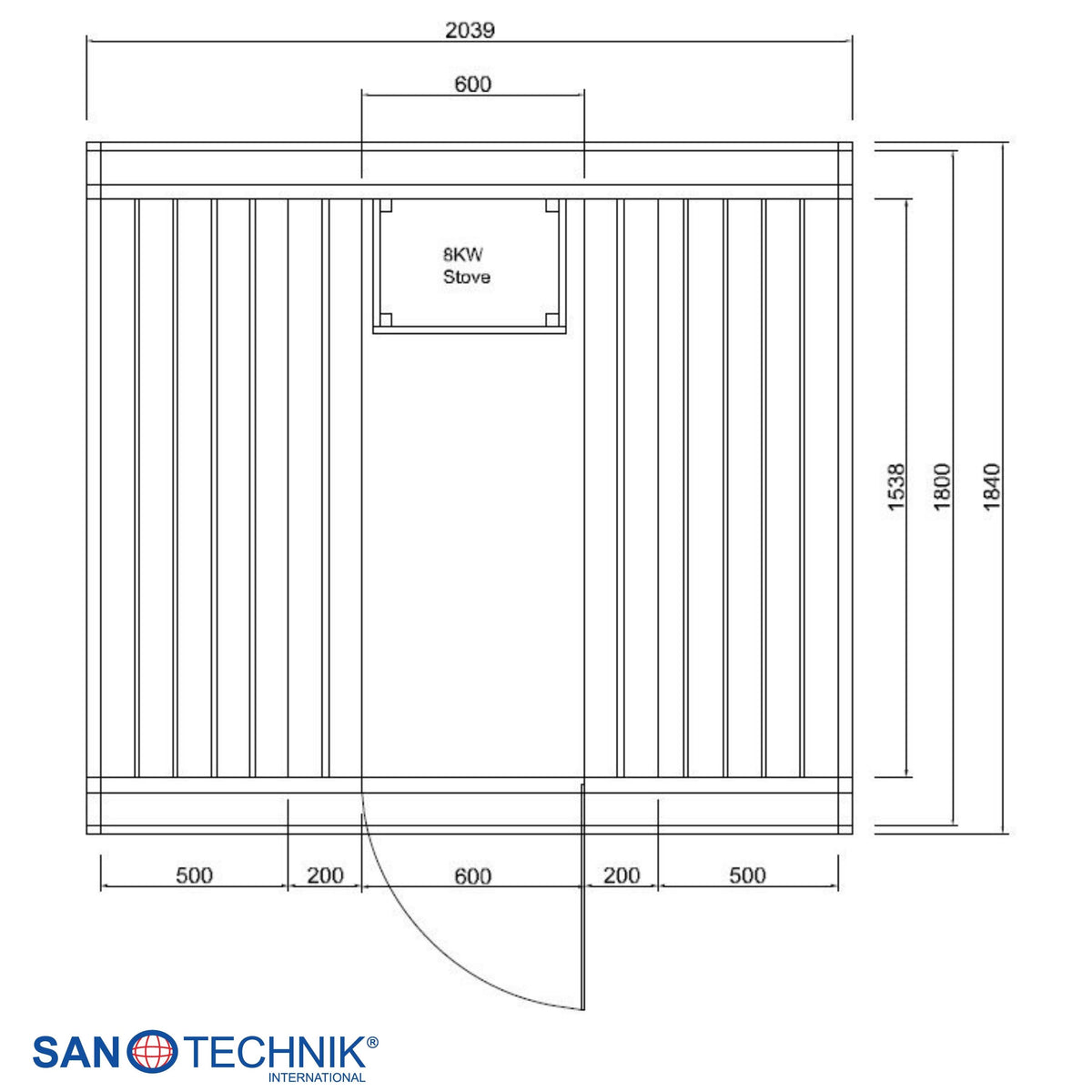 Outdoor sauna HANKO for 6 people