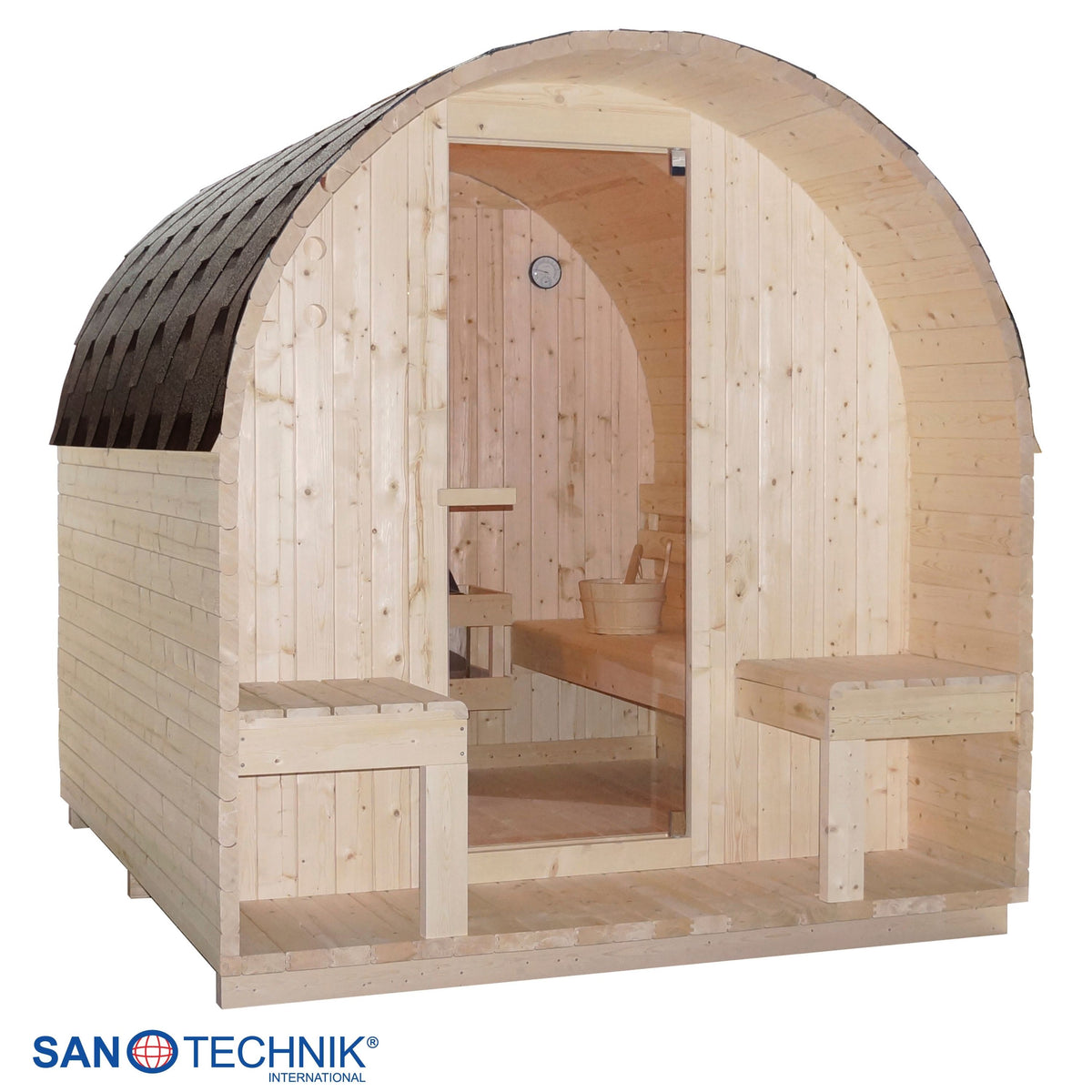 Outdoor sauna ISLAND XL for 4 people