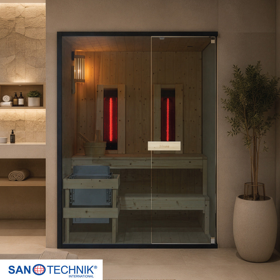 Sauna & Infrarotkabine GLACIER L für 2-3 Personen