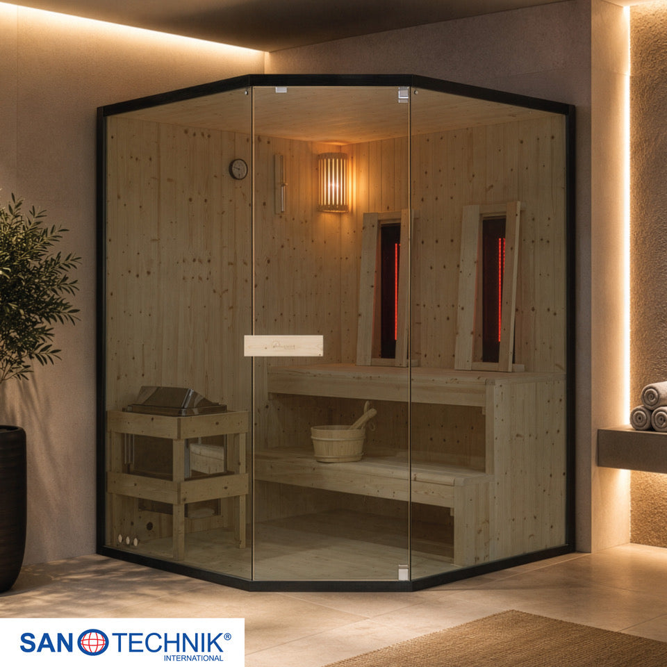 Sauna & Infrarotkabine GLACIER XL für 2-3 Personen