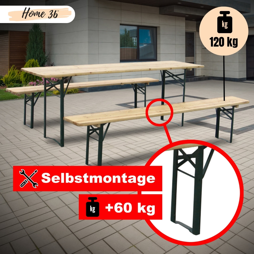 Bierzeltgarnitur Set 3-teilig 220x 270 cm
