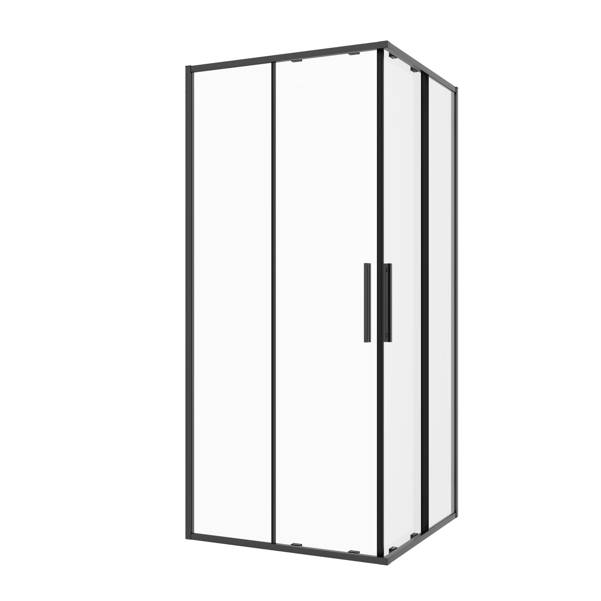 Corner Shower Sliding Door SLIMLINE Black Easy-Clean | 5 Different Sizes
