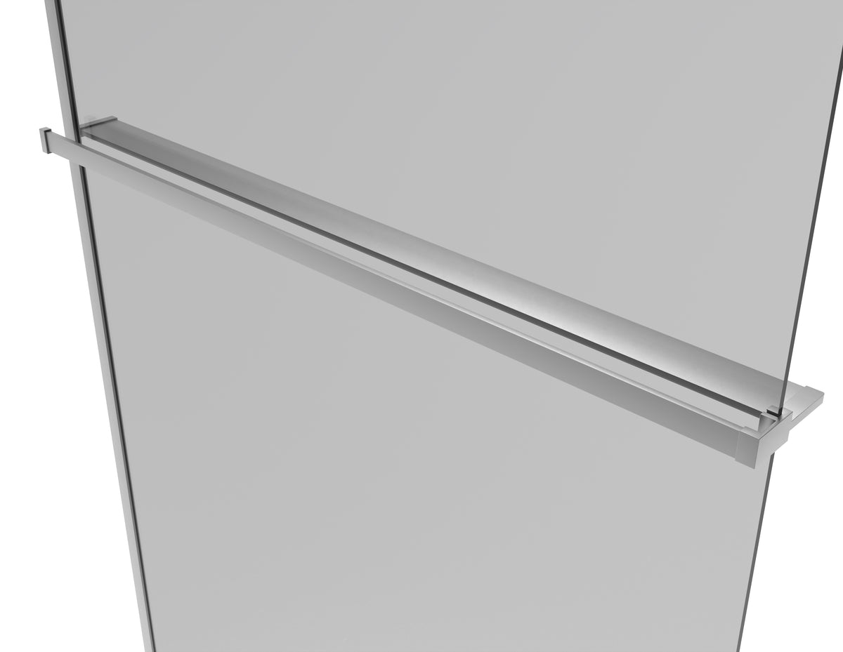 Handtuchhalter + Ablage für WALK IN Aluminium chrom 120 cm