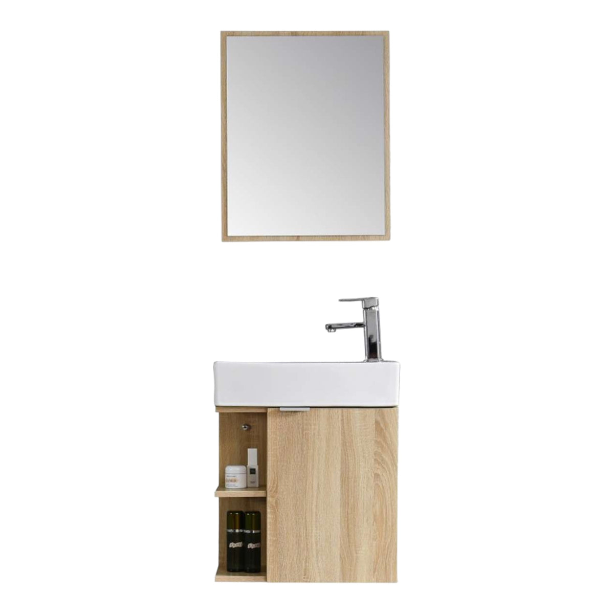 Conjunto mueble de baño PRIMAVERA 50 MARRÓN