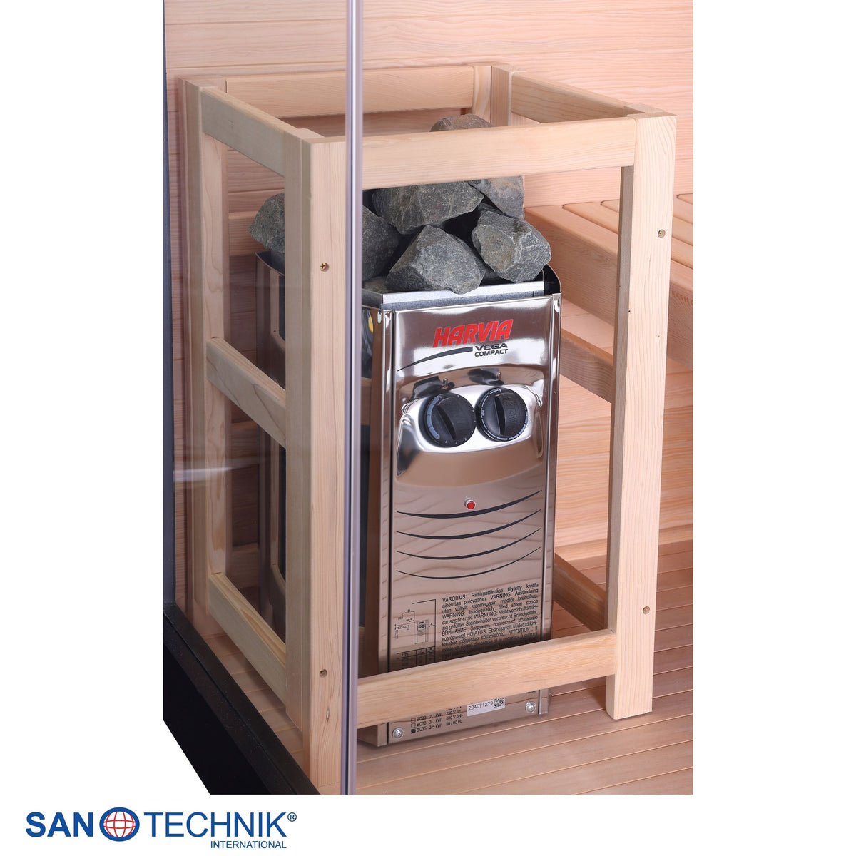 Finnische Sauna PANORAMA BLACK | für 2 Personen