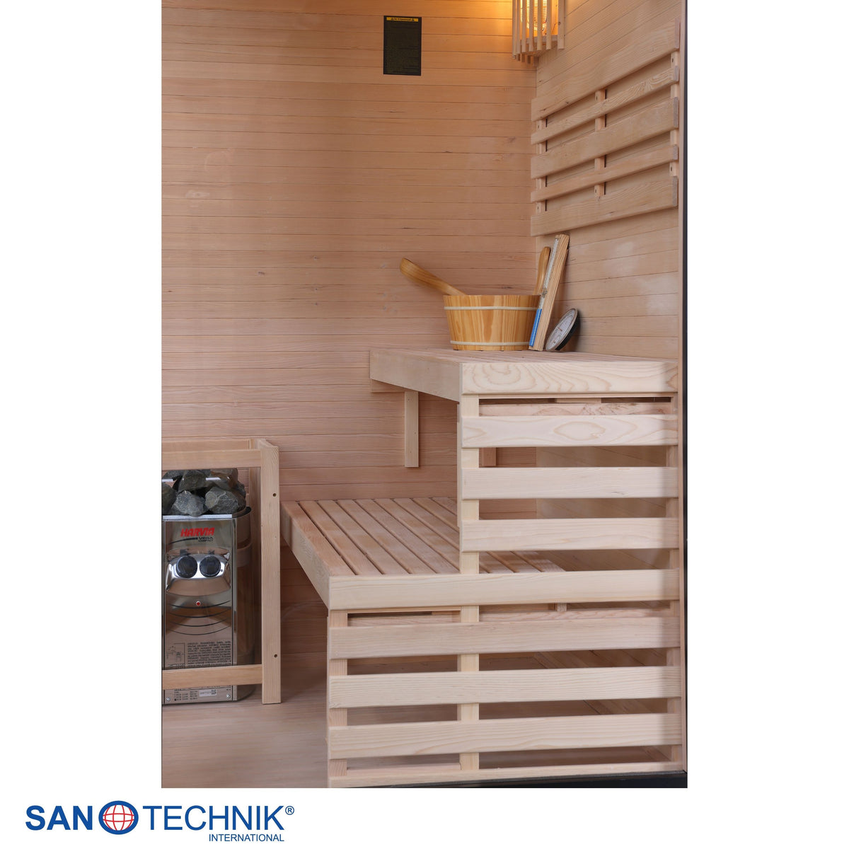Finnische Sauna PANORAMA BLACK | für 2 Personen