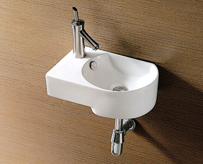 Lavabo cerámico sobre encimera izquierdo 41x27 x13 cm