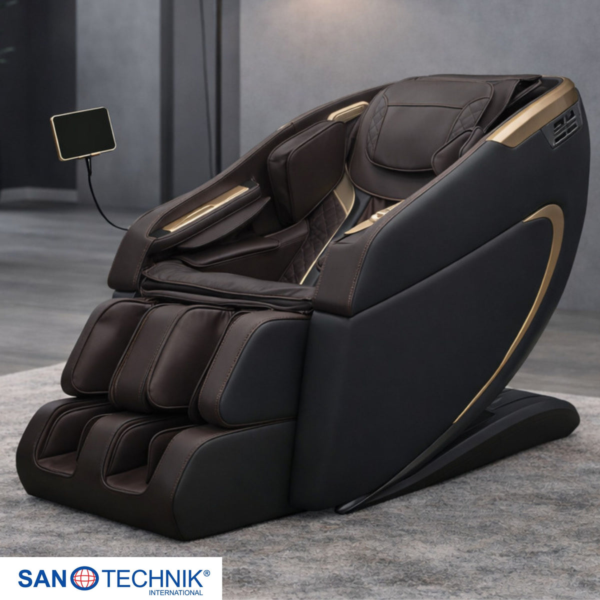 MEDORA luxury massage chair anthracite/brown