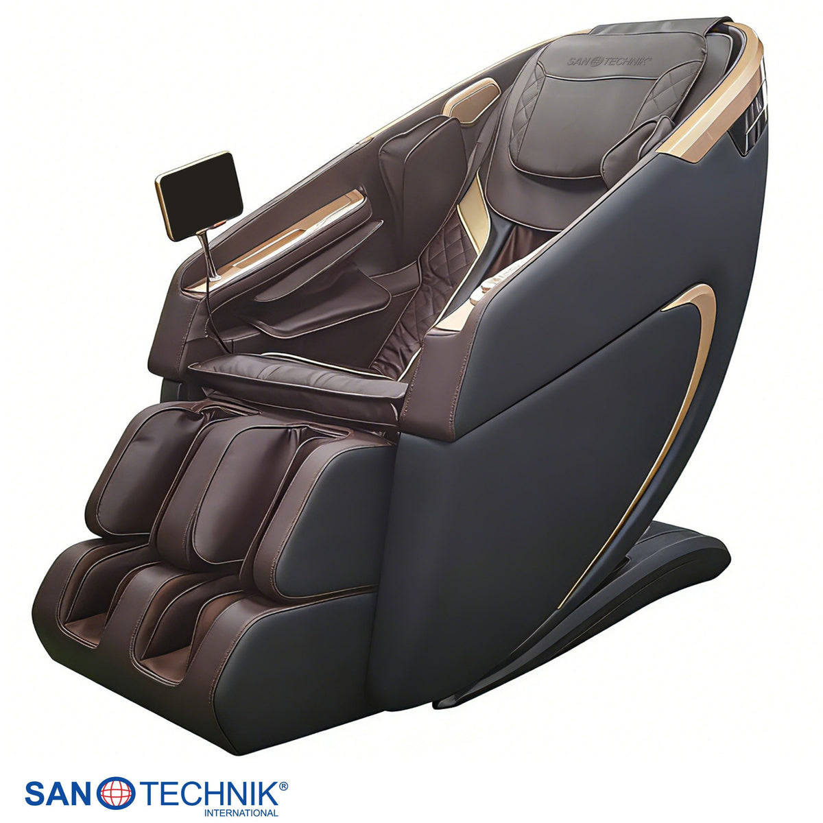 MEDORA Luxus-Massagesessel anthrazit/braun
