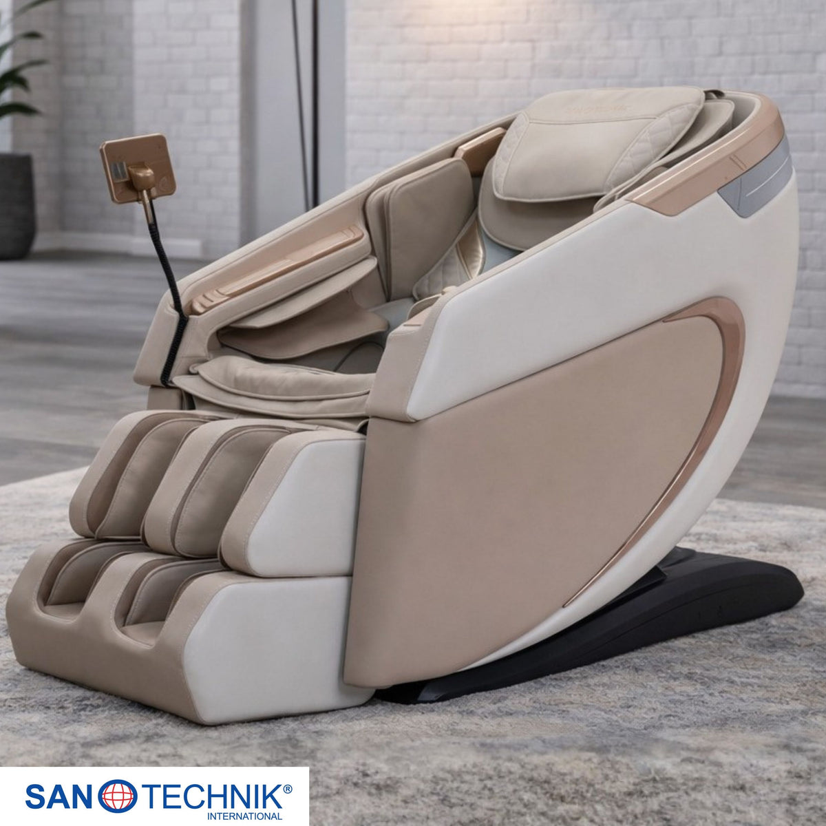 RESTORA Luxus-Massagesessel beige/creme