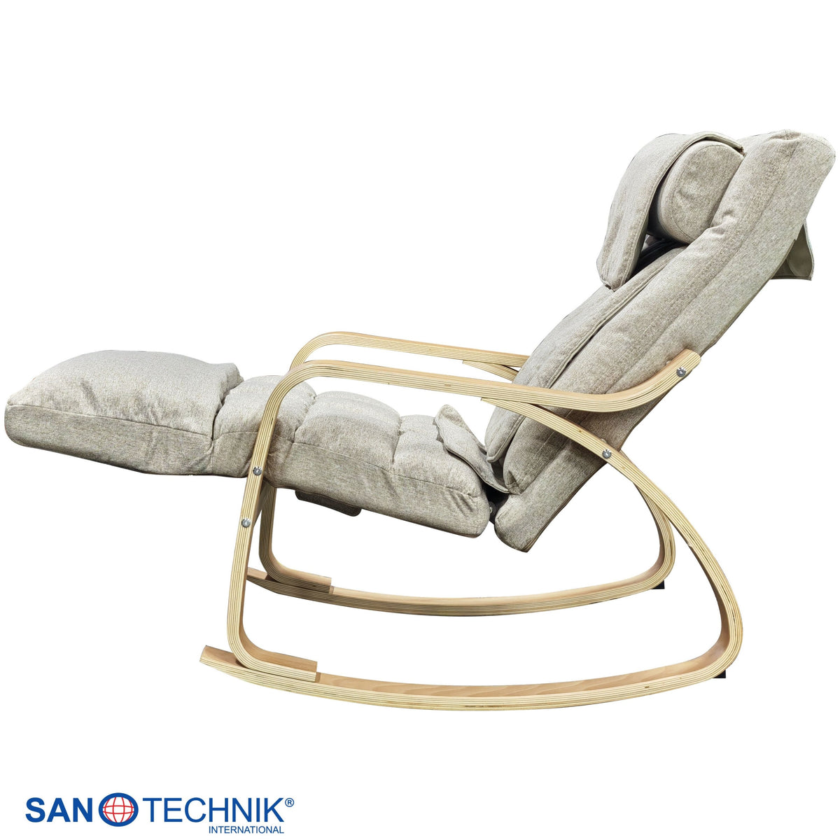 LIGORA Massage Rocking Chair with Footrest Grey