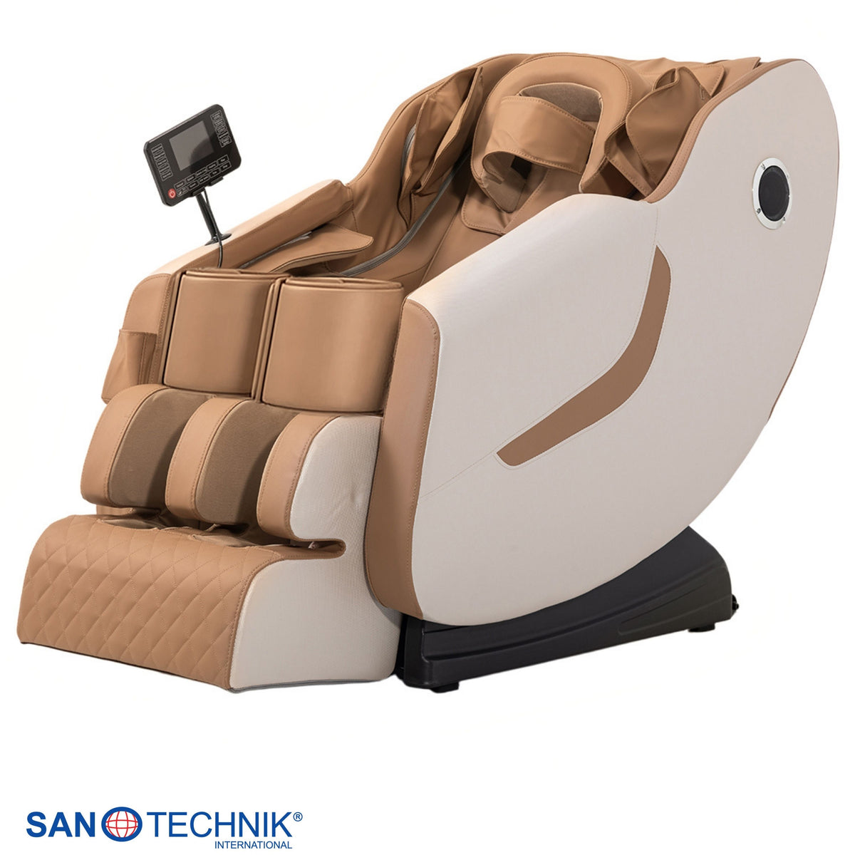 Sillón de masaje de lujo WELLORA, beige
