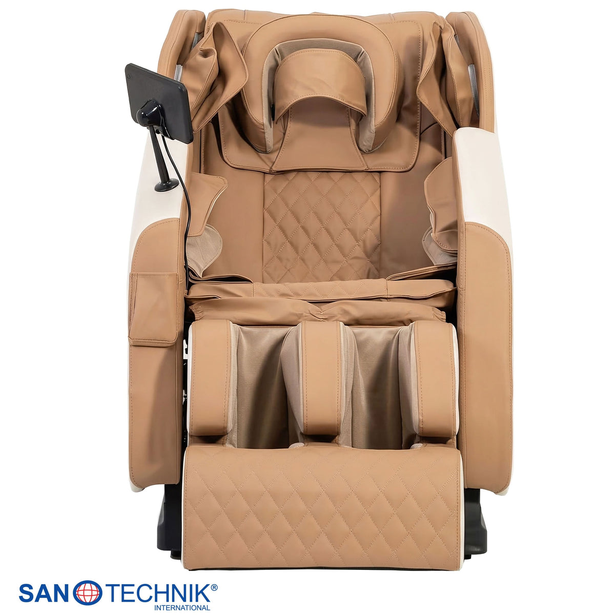 Sillón de masaje de lujo WELLORA, beige