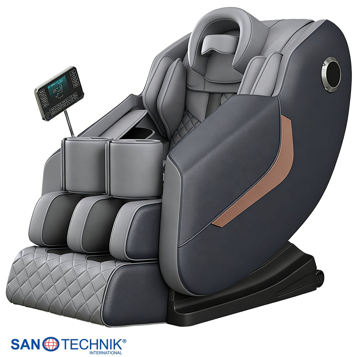 Sillón de masaje de lujo HEALORA, gris