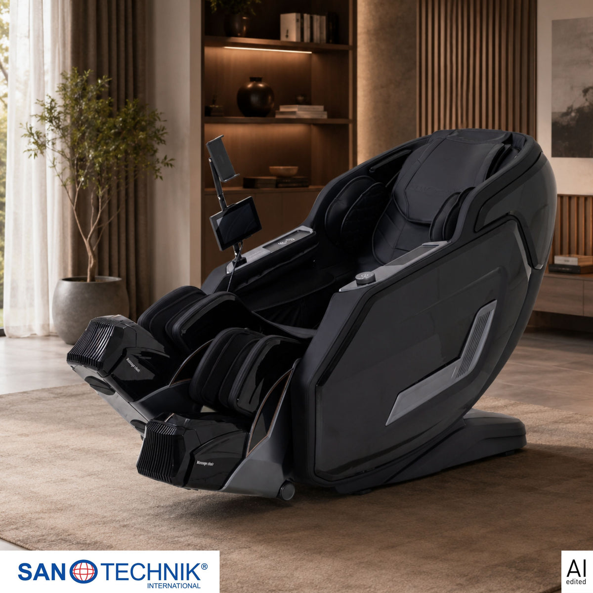 Luxus Massagesessel VALORA mit 4D-Massage, Zero Gravity & Körperscan | Schwarz
