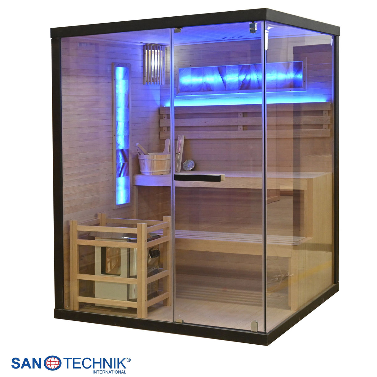 Salzstein Sauna LUXOR 2 | für 3 Personen