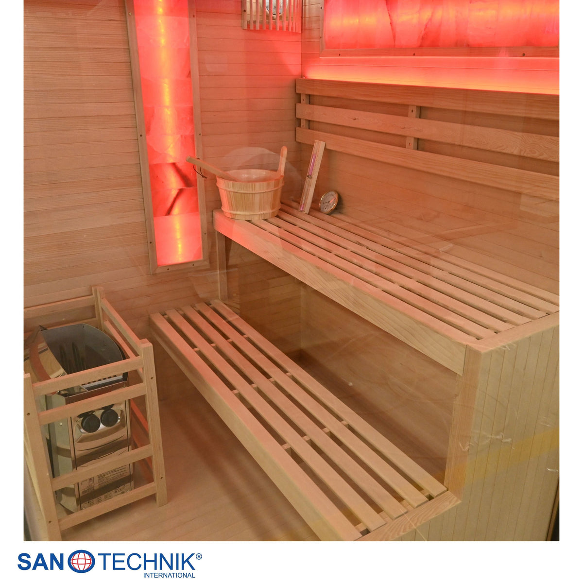 Salzstein Sauna LUXOR 2 | für 3 Personen