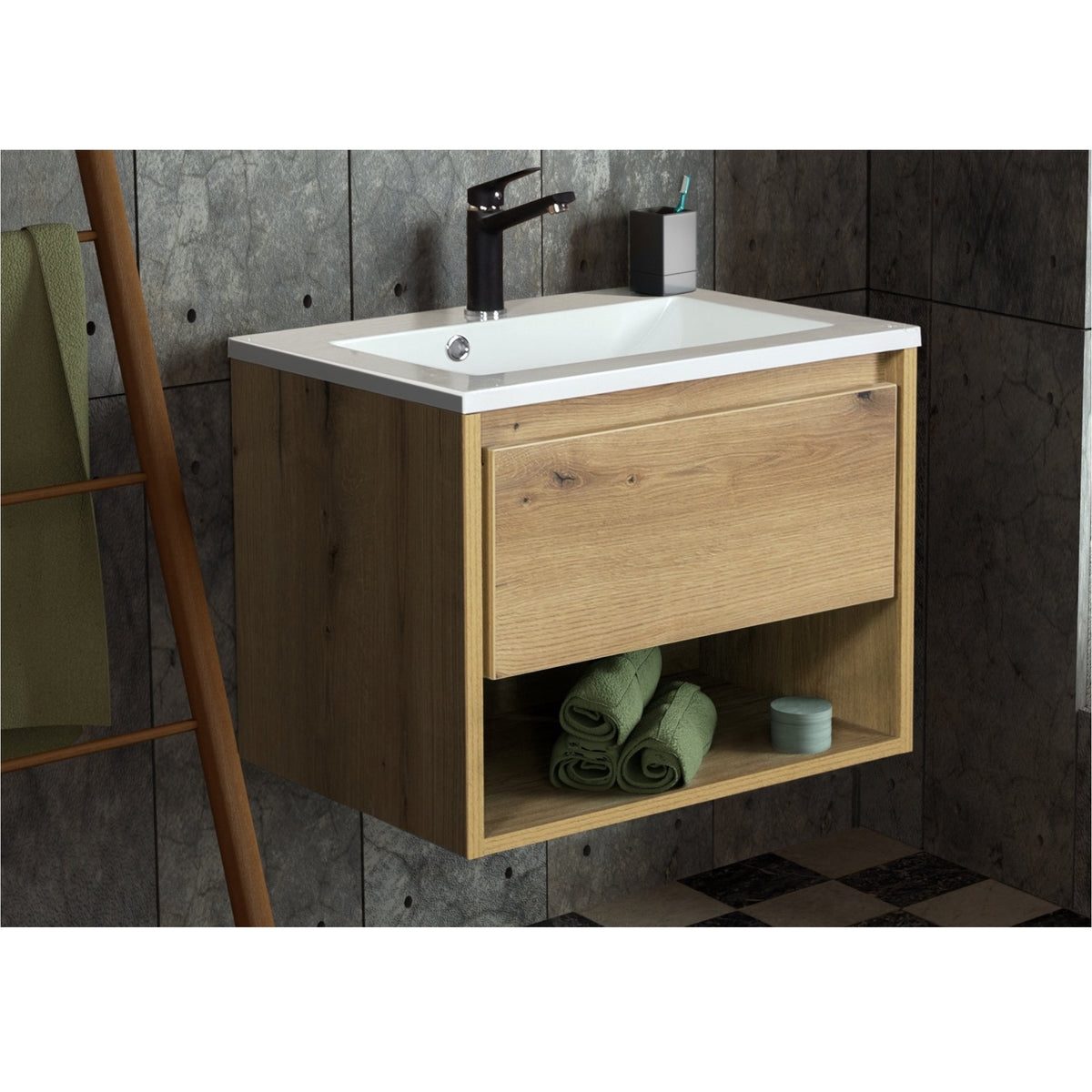 Waschbeckenunterschrank EICHE ANTIK 60/80