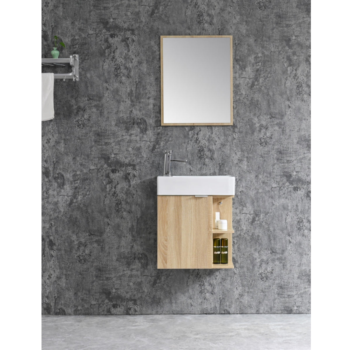 Conjunto mueble de baño PRIMAVERA 50 MARRÓN