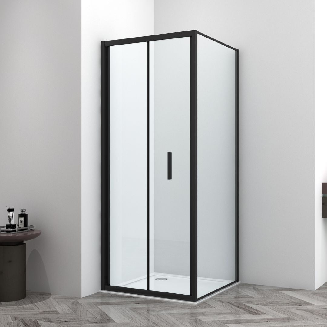 Falttür schwarz 6mm Easy-Clean | 3 verschiedene Größen
