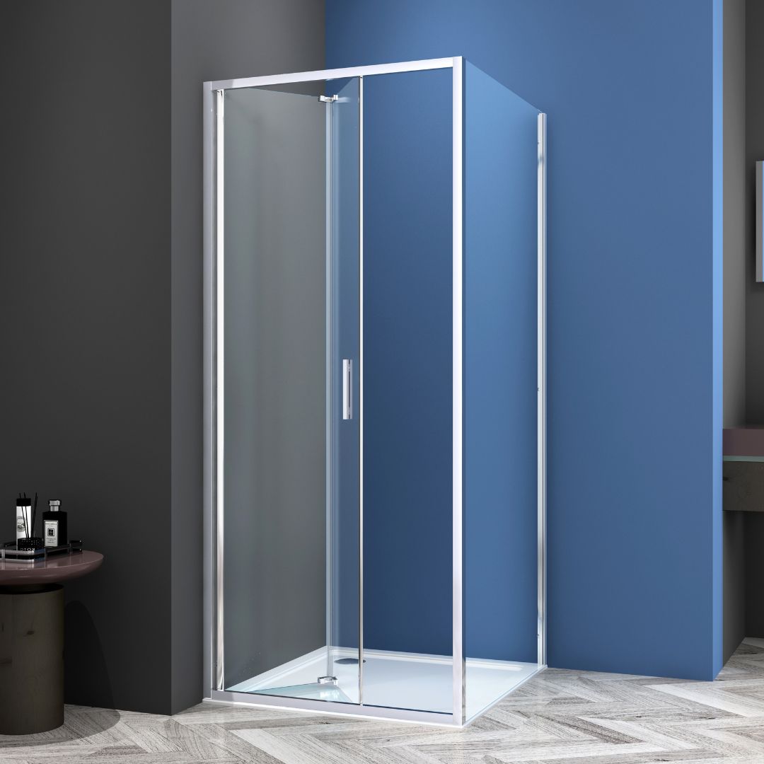 Falttür chrom 6mm Easy-Clean | 3 verschiedene Größen