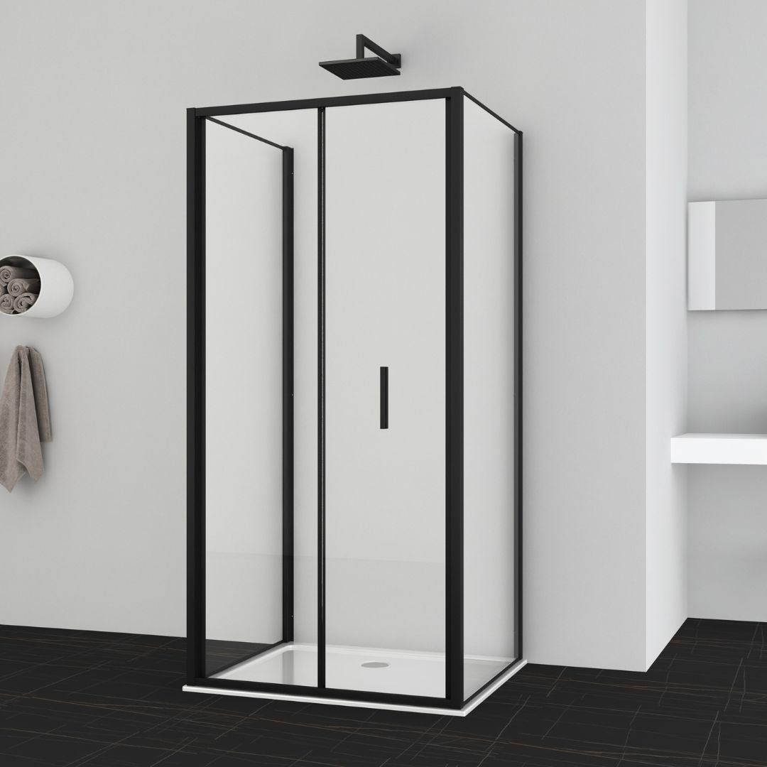 Falttür schwarz 6mm Easy-Clean | 3 verschiedene Größen