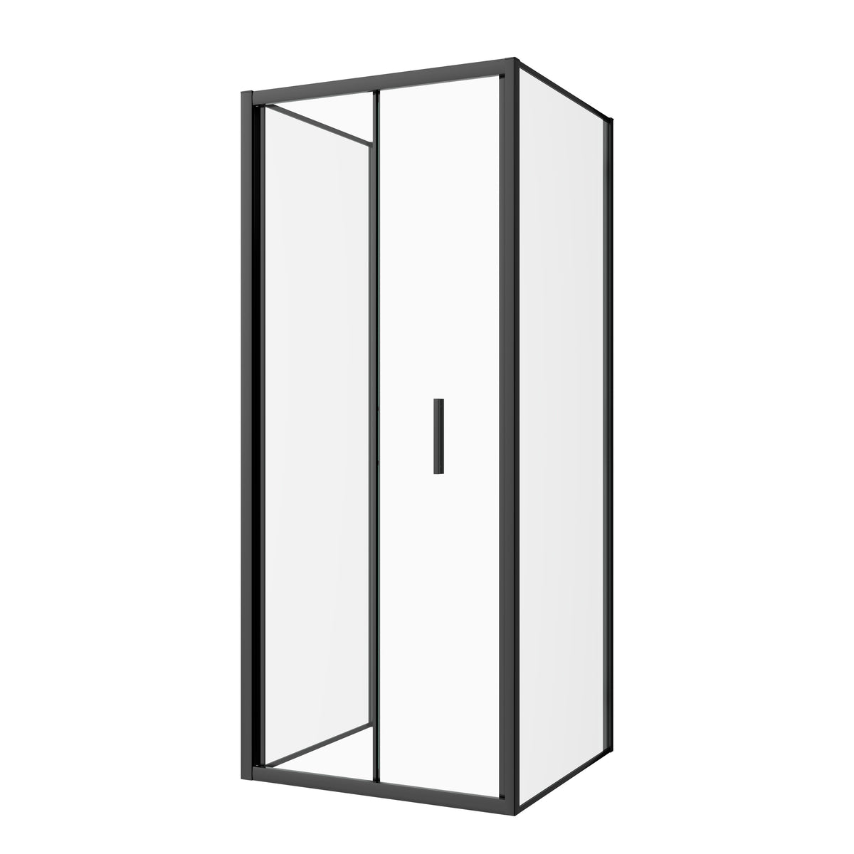 Falttür schwarz 6mm Easy-Clean | 3 verschiedene Größen