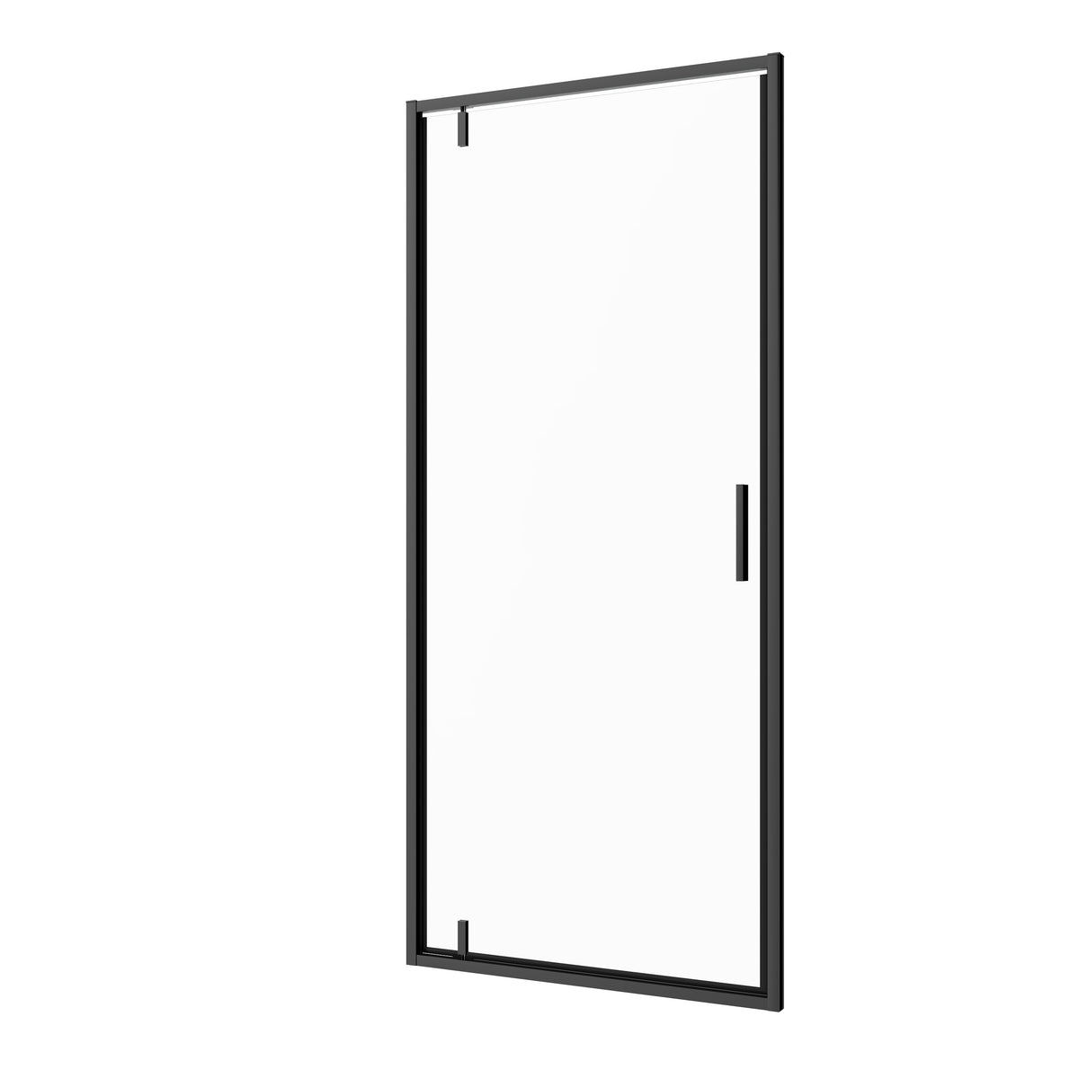 Schwenktür schwarz 6mm ESG Easy-Clean | 4 verschiedene Größen