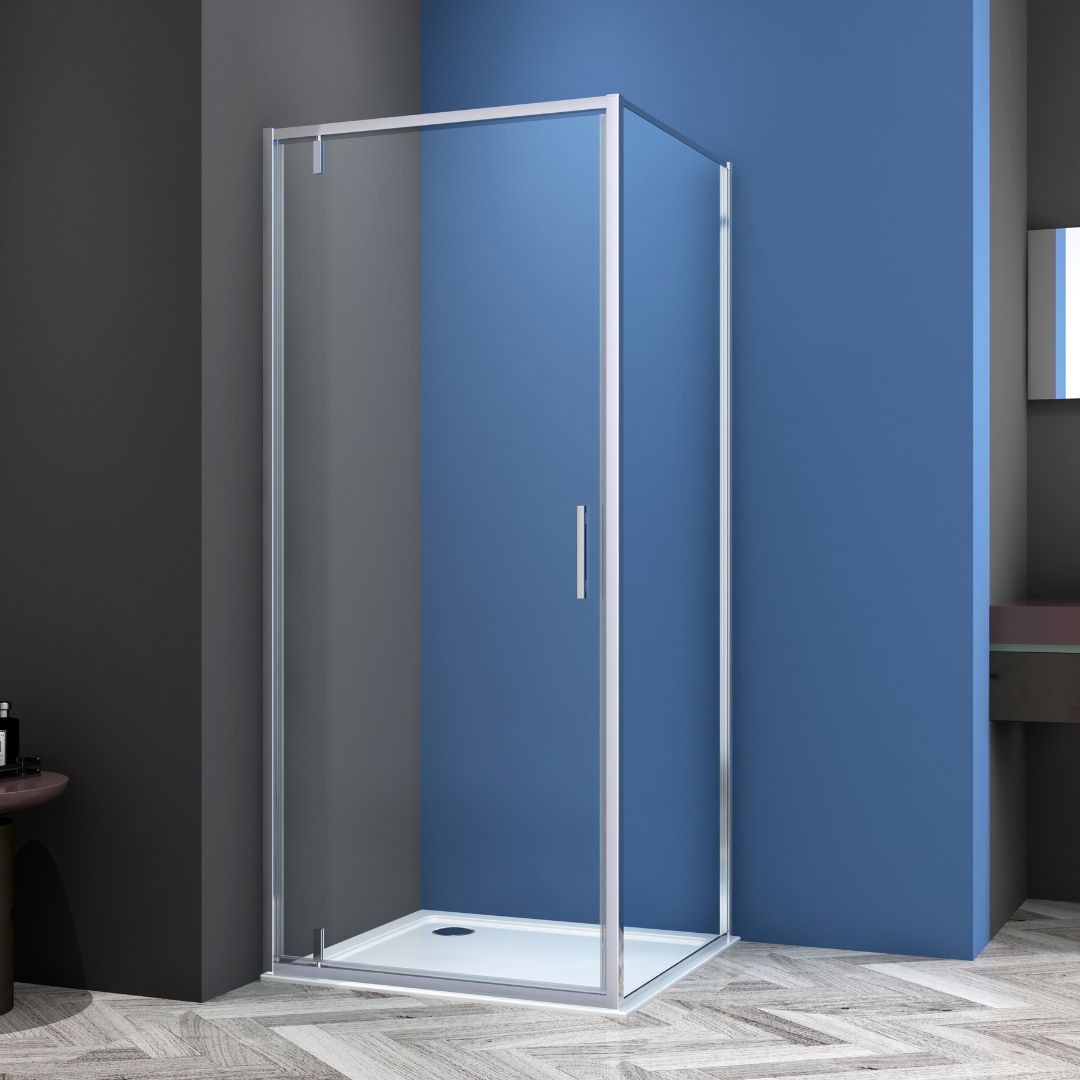 Schwenktür chrom 6mm ESG Easy-Clean | 4 verschiedene Größen