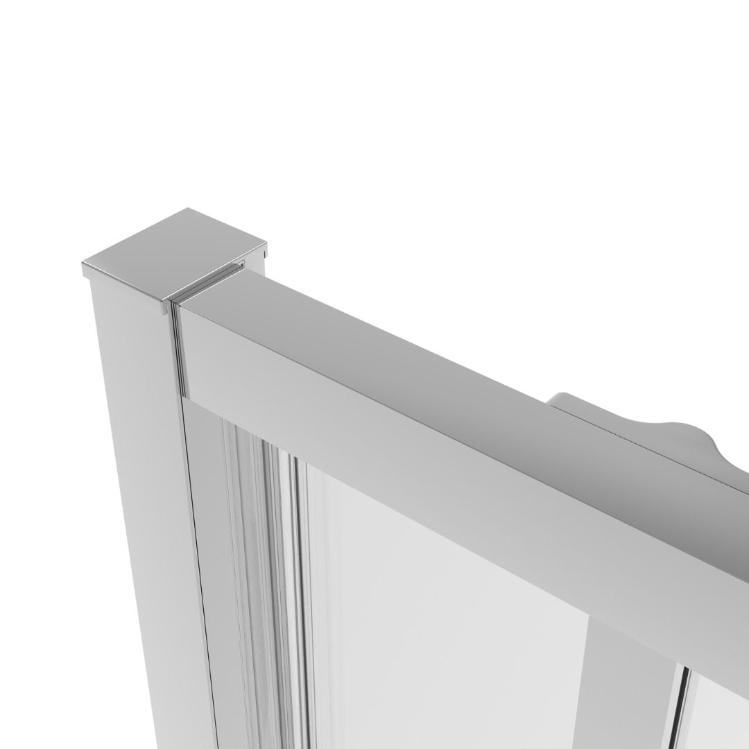 Schwenktür chrom 6mm ESG Easy-Clean | 4 verschiedene Größen