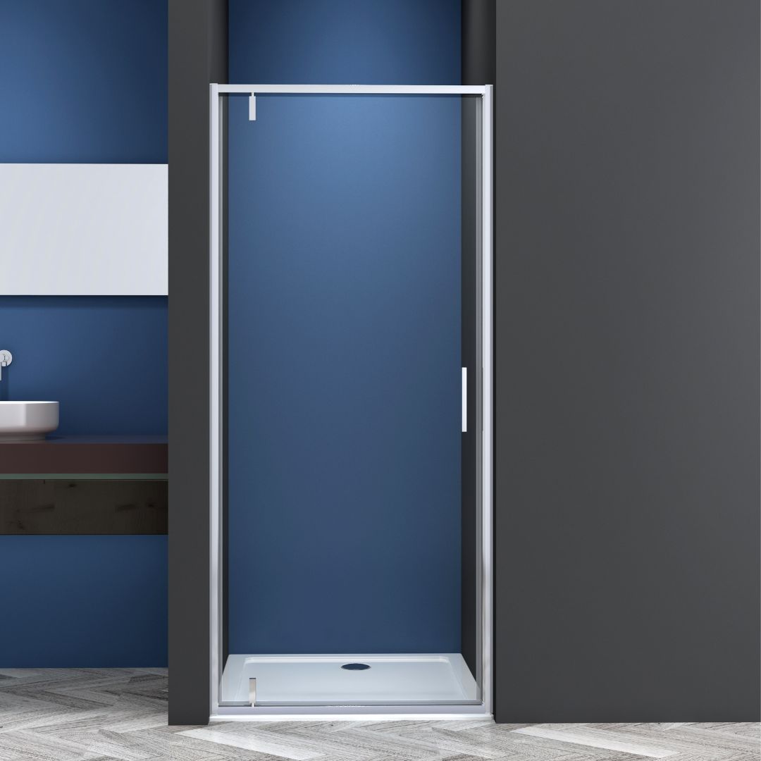 Schwenktür chrom 6mm ESG Easy-Clean | 4 verschiedene Größen