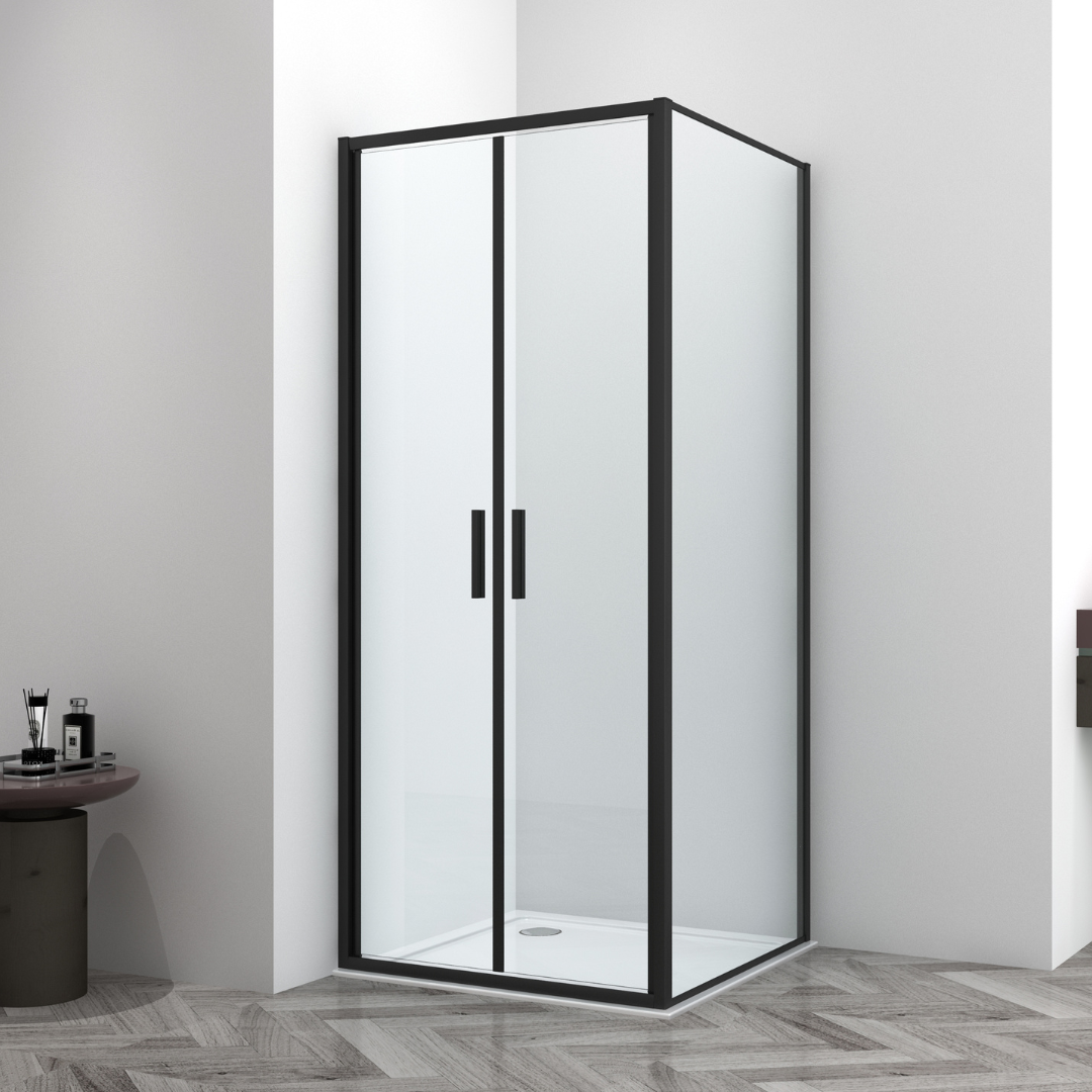 Salontür schwarz 6mm ESG Easy-Clean | 3 verschiedene Größen